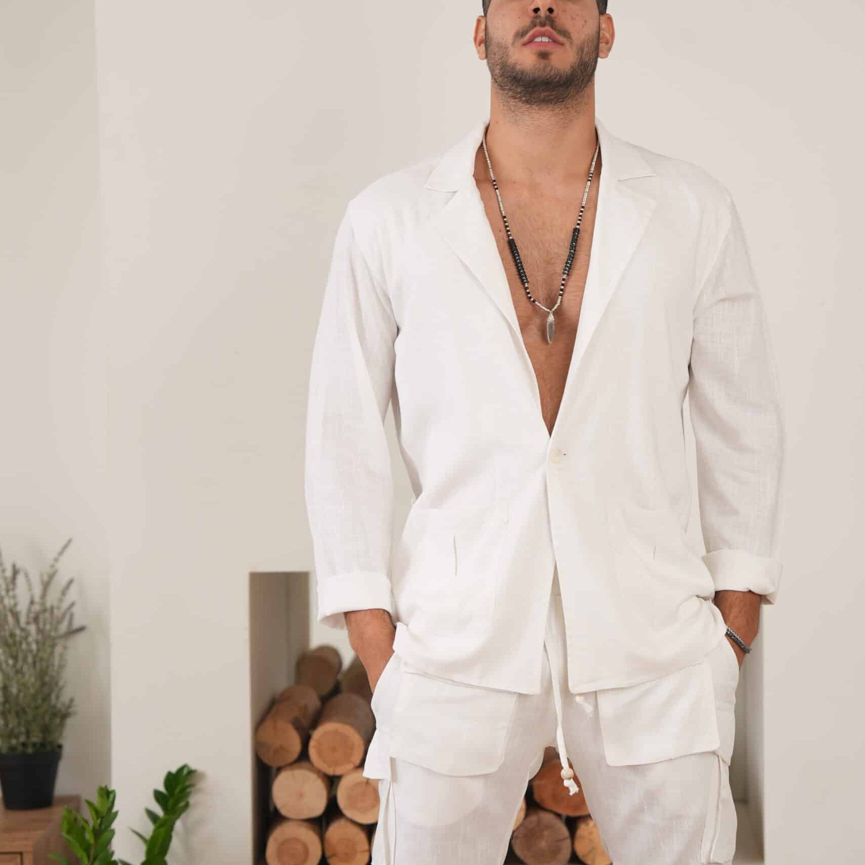 ג’קט פשתן מונטה קרלו