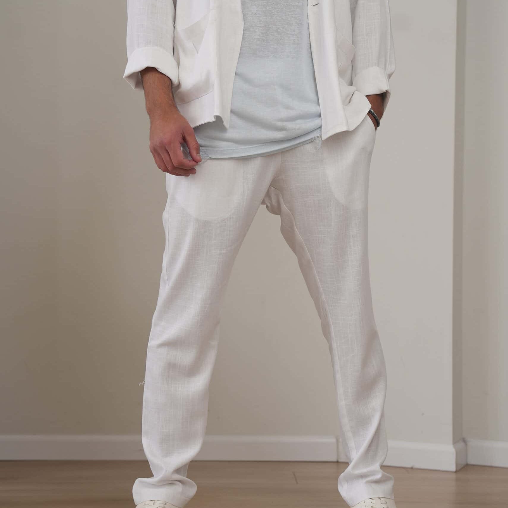 מכנס פשתן ארוך