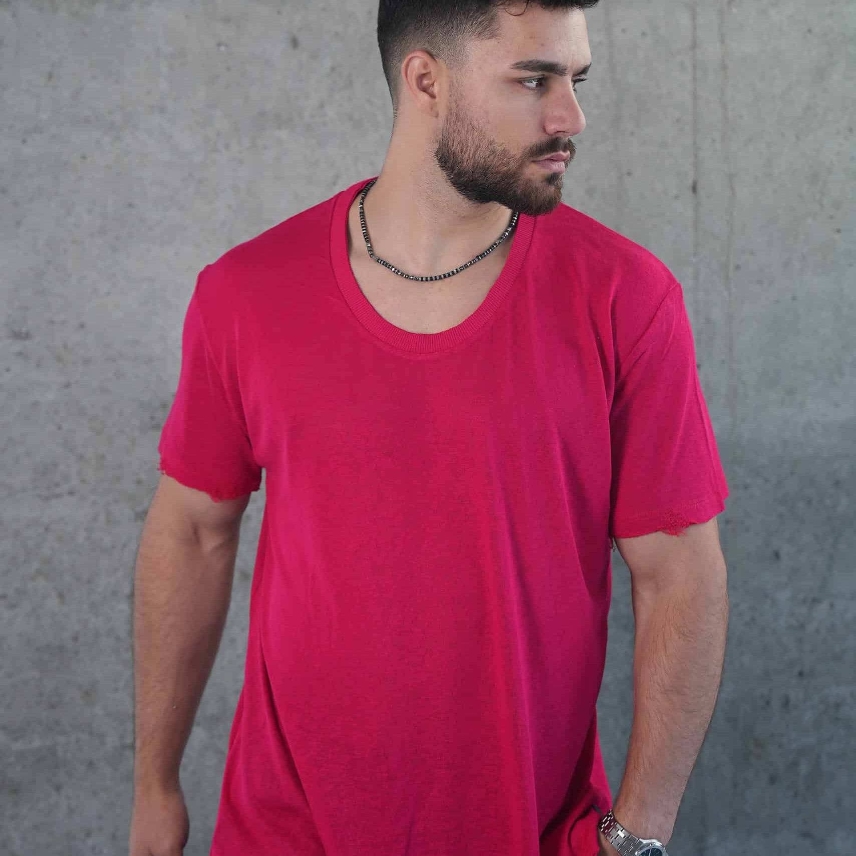 בייסיק פשתן סלאב צווארון פתוח