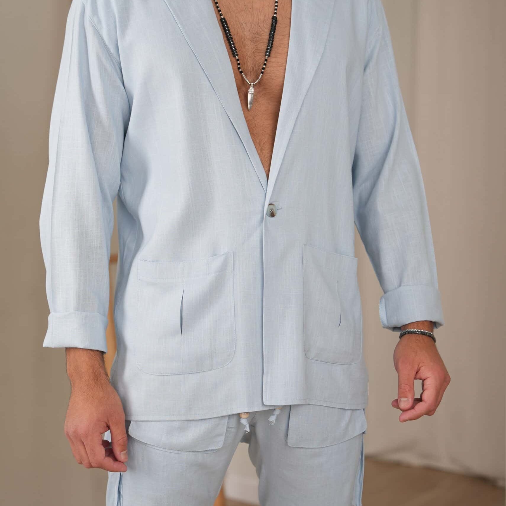 ג’קט פשתן מונטה קרלו