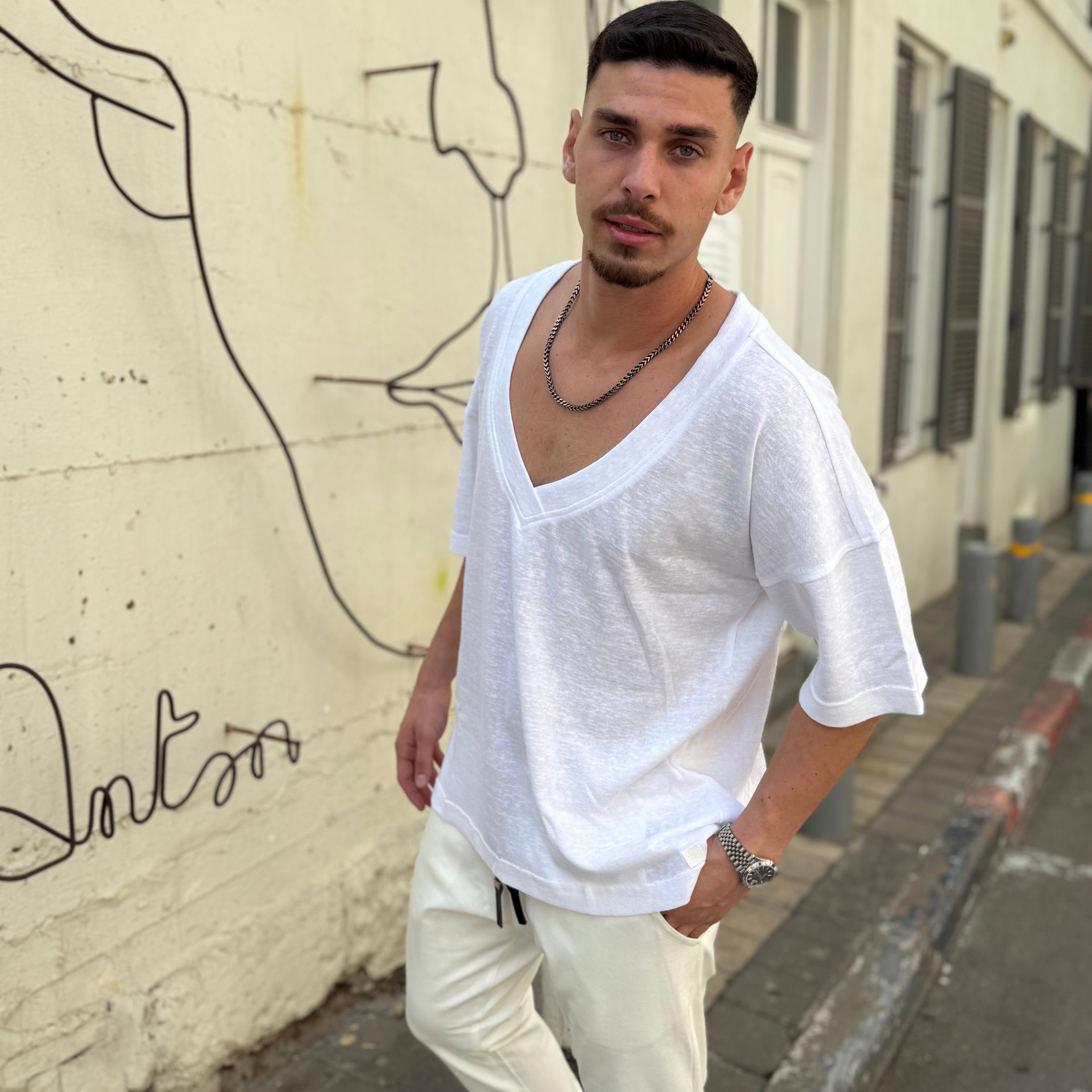 חולצת טסי בד פשתן