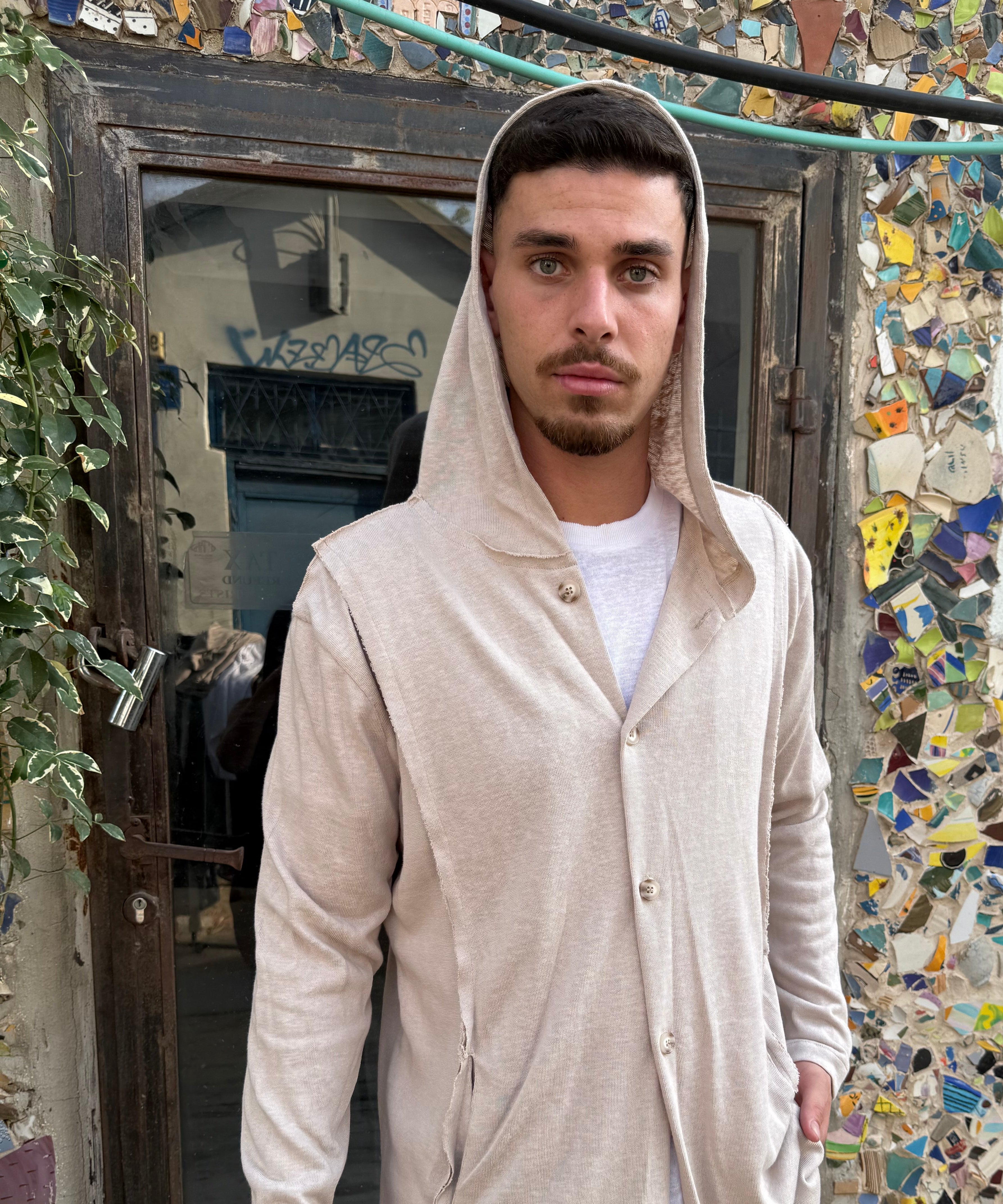 עליונית ג'קט קוס פשתן