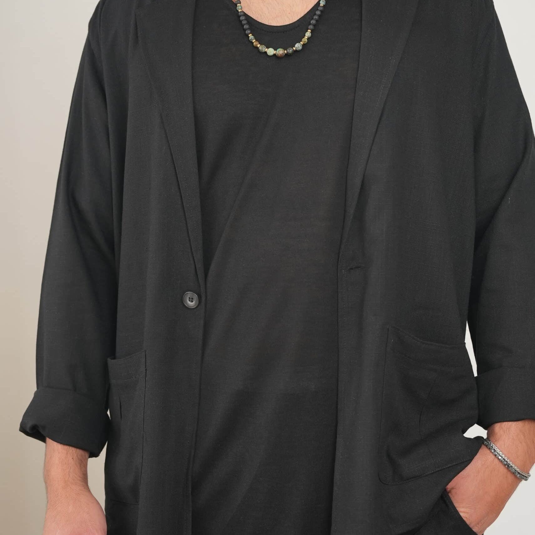 ג’קט פשתן מונטה קרלו