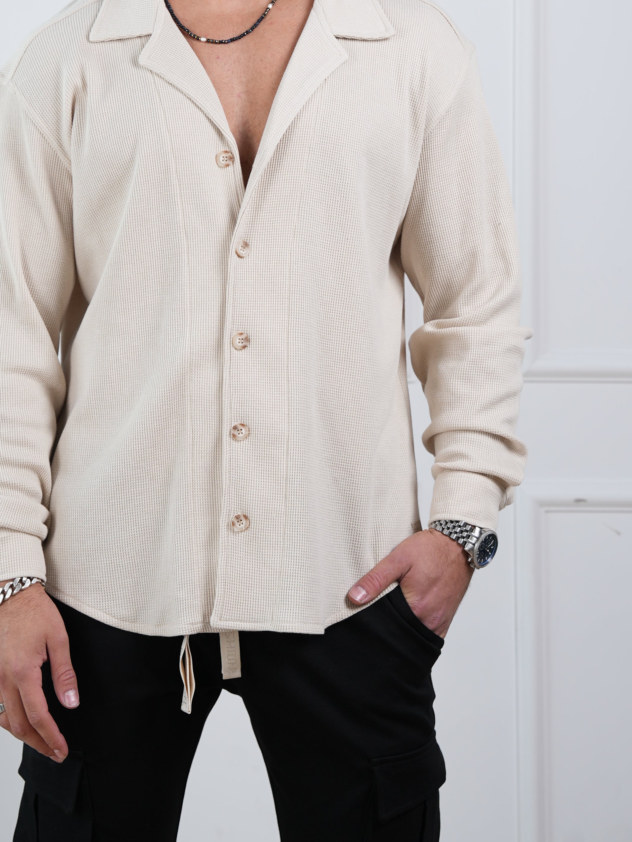 חולצת קוקונאריס בד וופל חדש