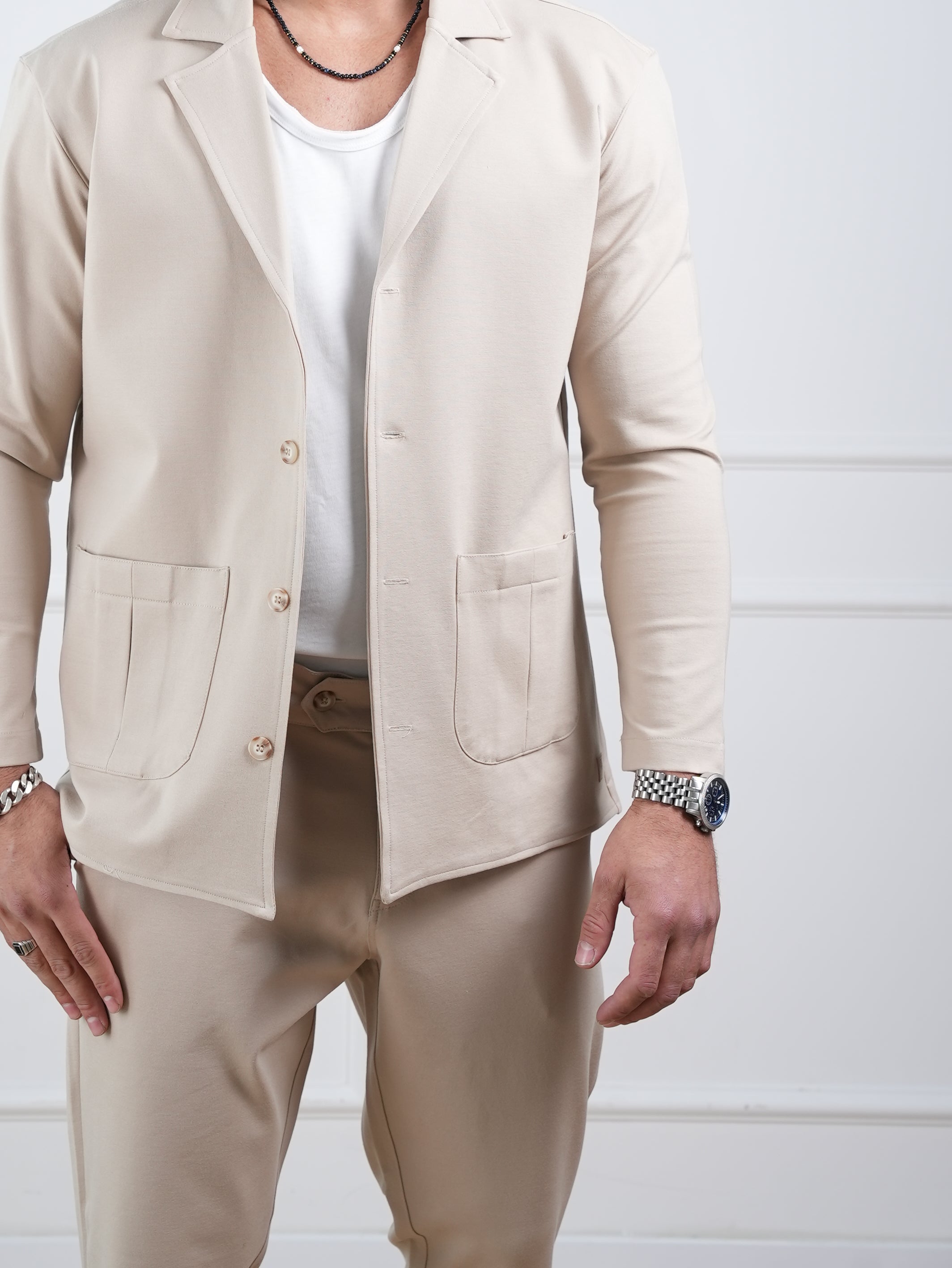 גקט מונטה קרלו בד לייקרה עבה