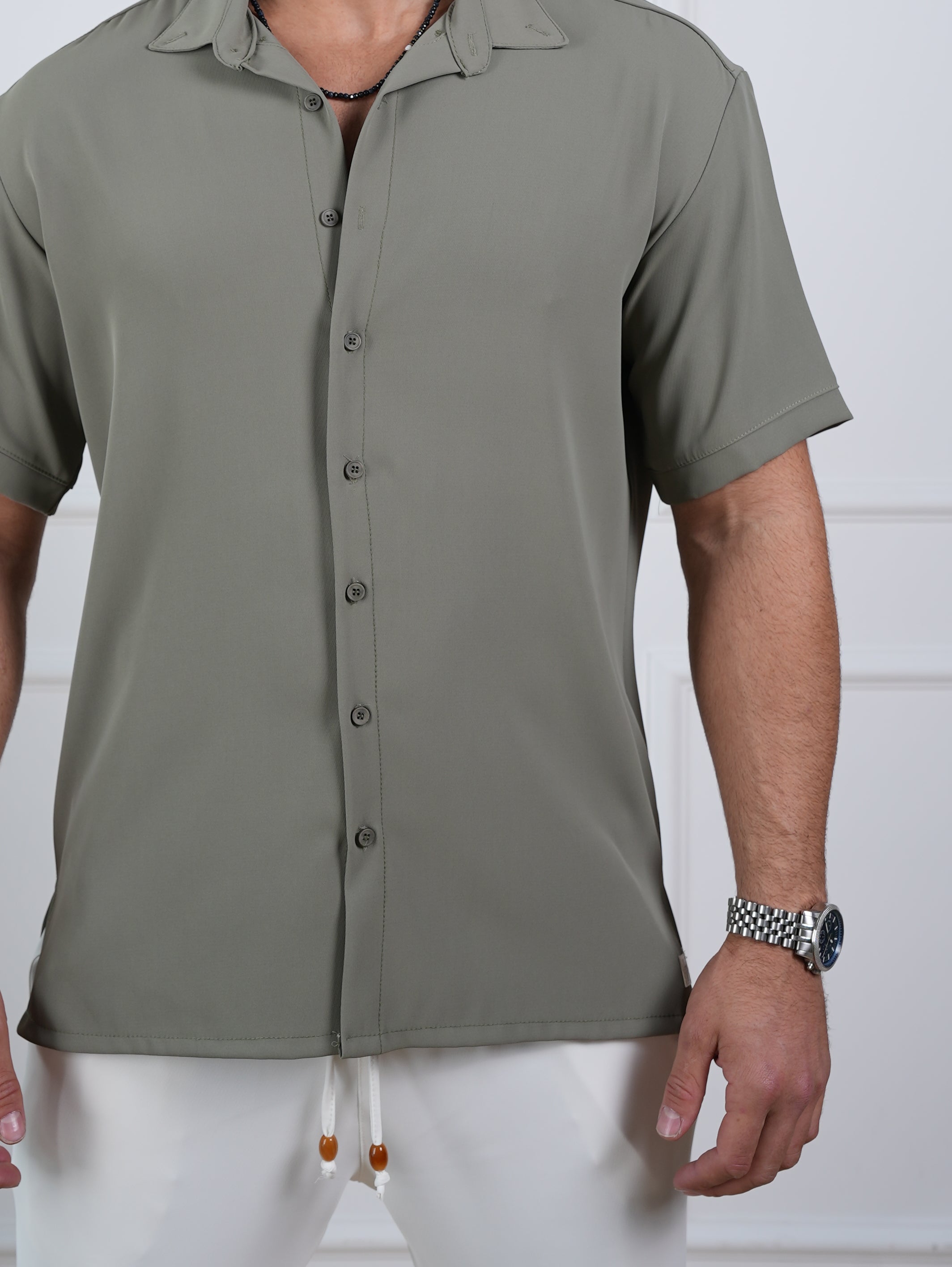 חולצת אלגנט מיאמי חלקה