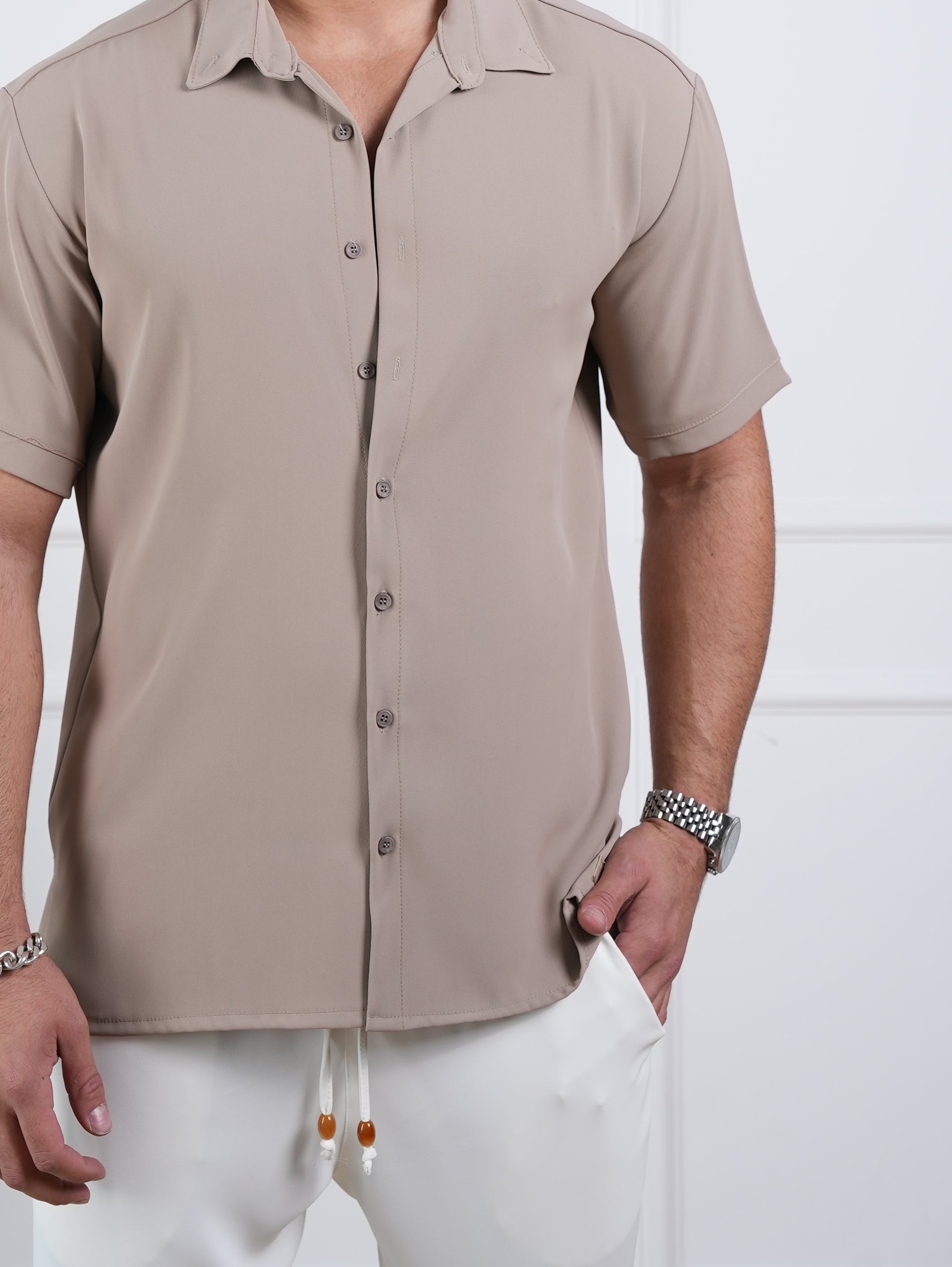 חולצת אלגנט מיאמי חלקה