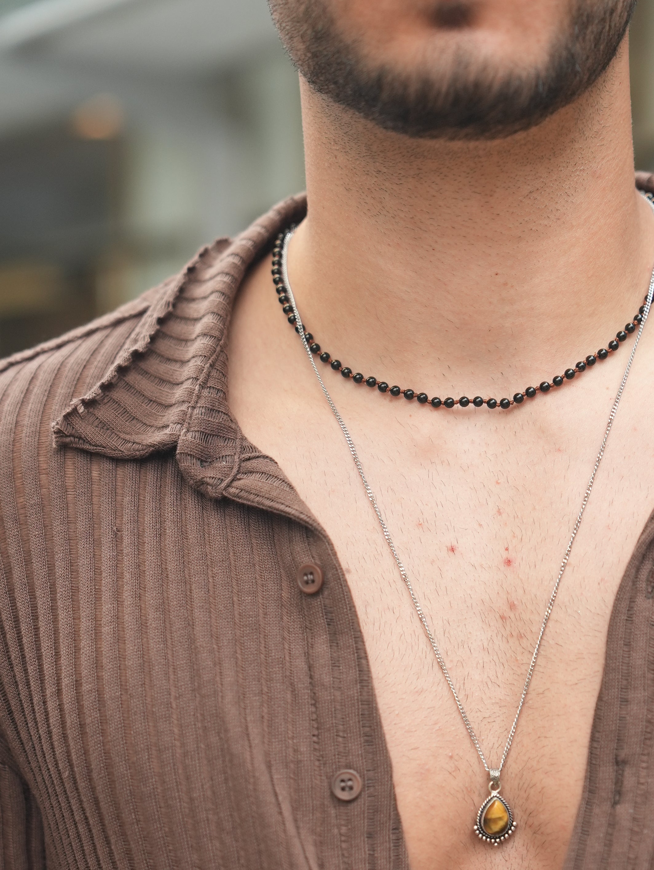 חולצת סאנטוריני מכופתרת אוברסייז