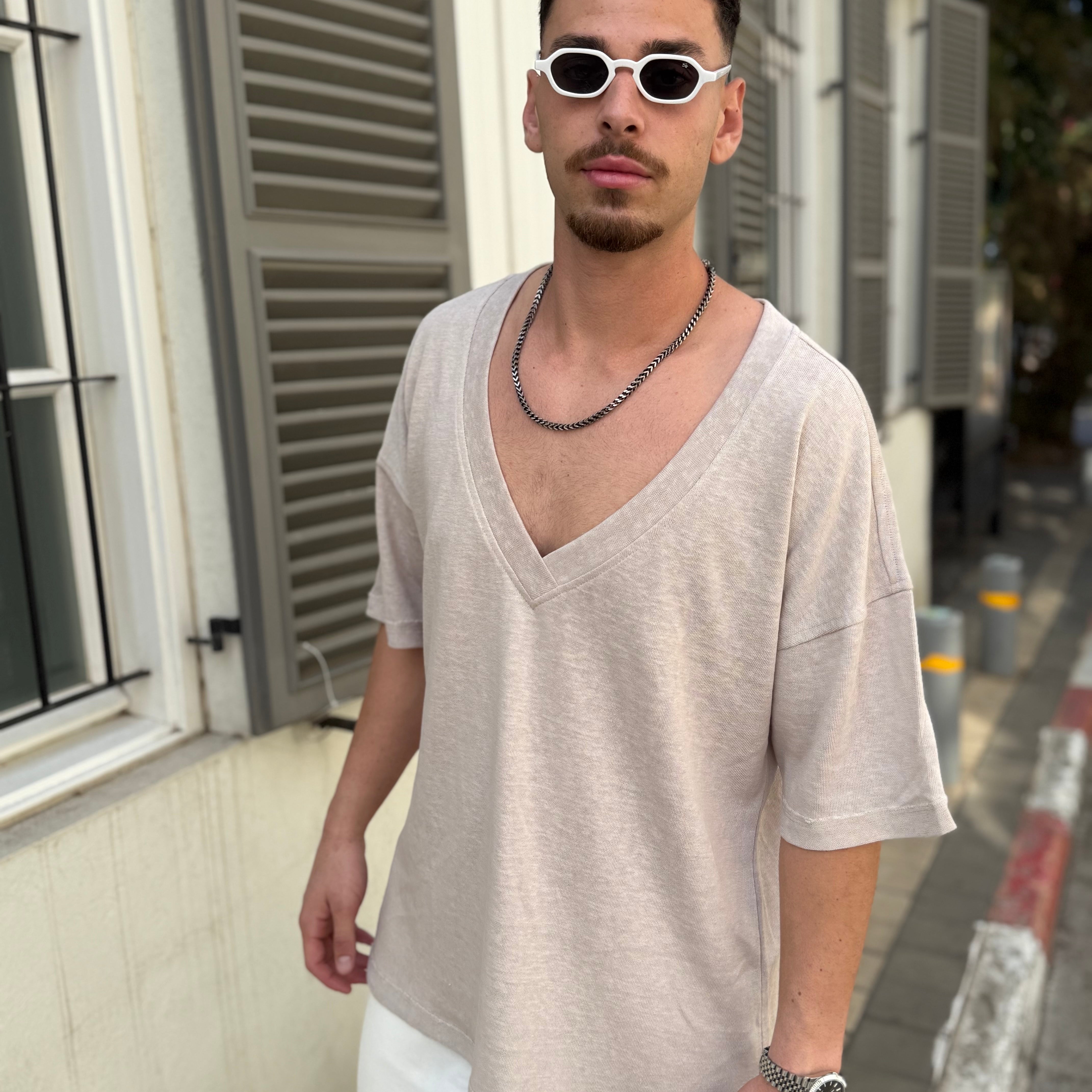 חולצת טסי בד פשתן