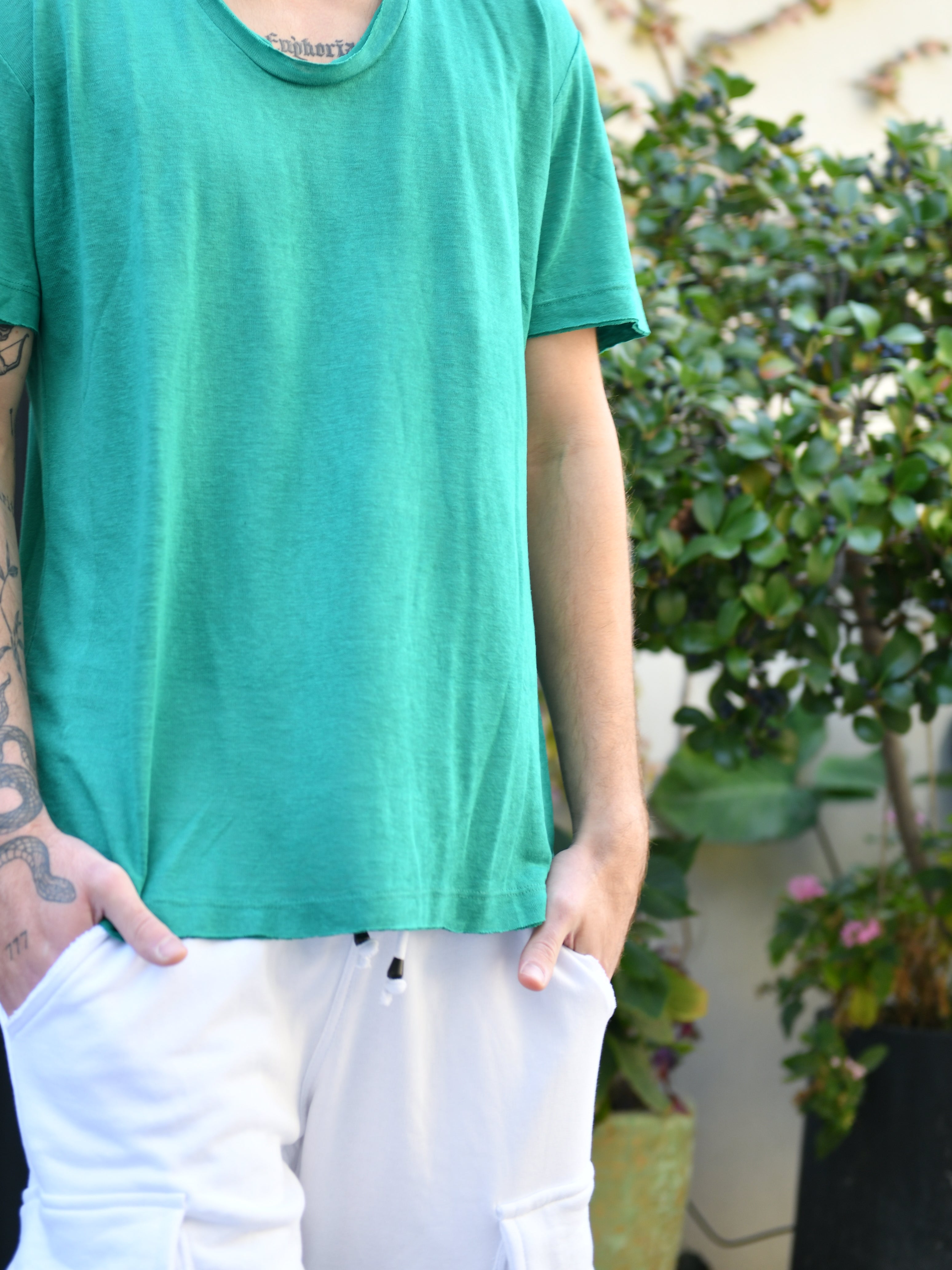 בייסיק פשתן סלאב צווארון פתוח