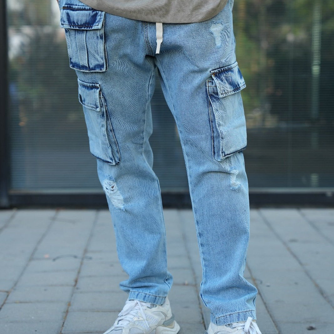 ג׳ינס דגמח אוברסייז רחב