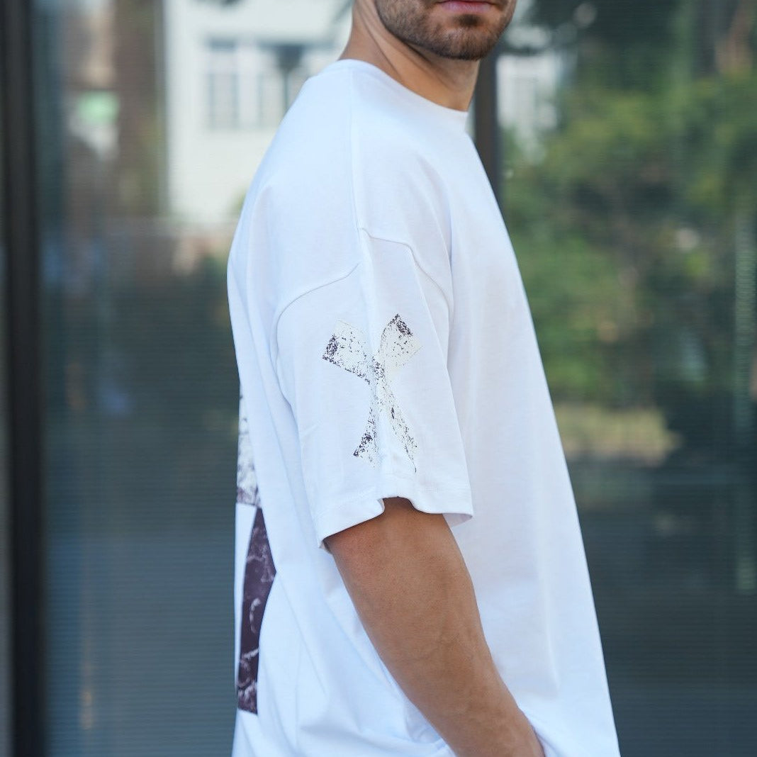 חולצת אוברסייז דפוס מילאנו