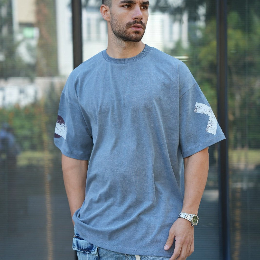 חולצת אוברסייז דפוס מילאנו