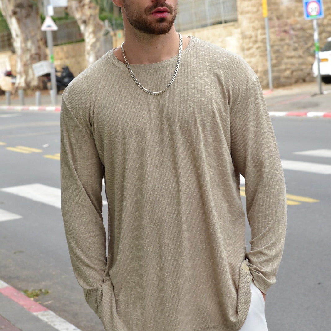 חולצת בייסיק פרימות בד רייב פשתן