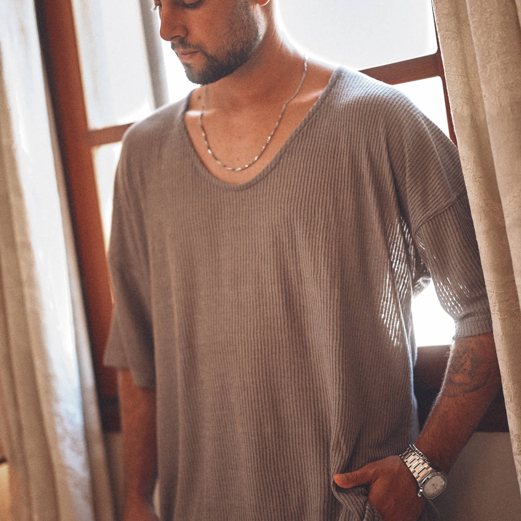 חולצת סאנטוריני חדש אוברסייז