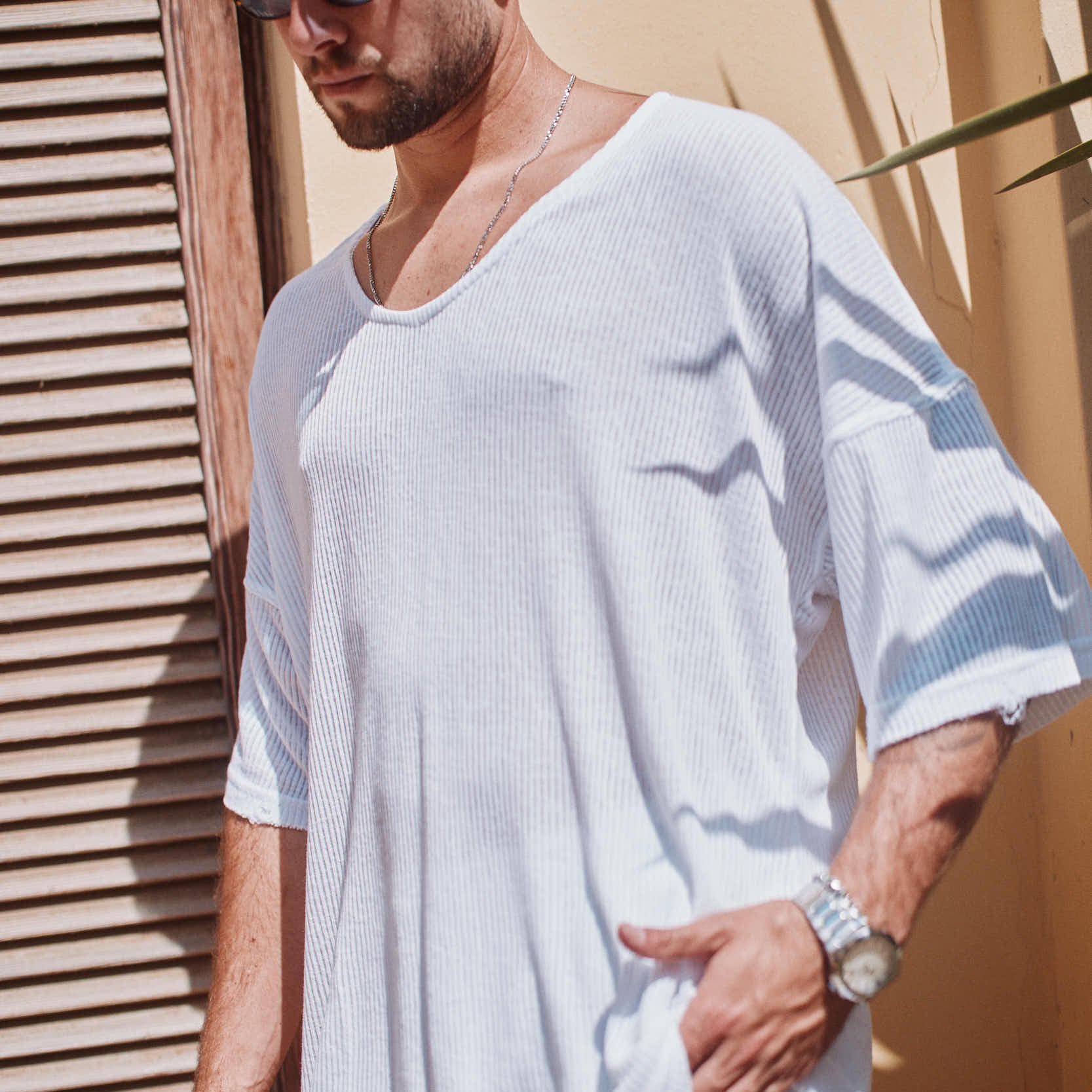 חולצת סאנטוריני חדש אוברסייז