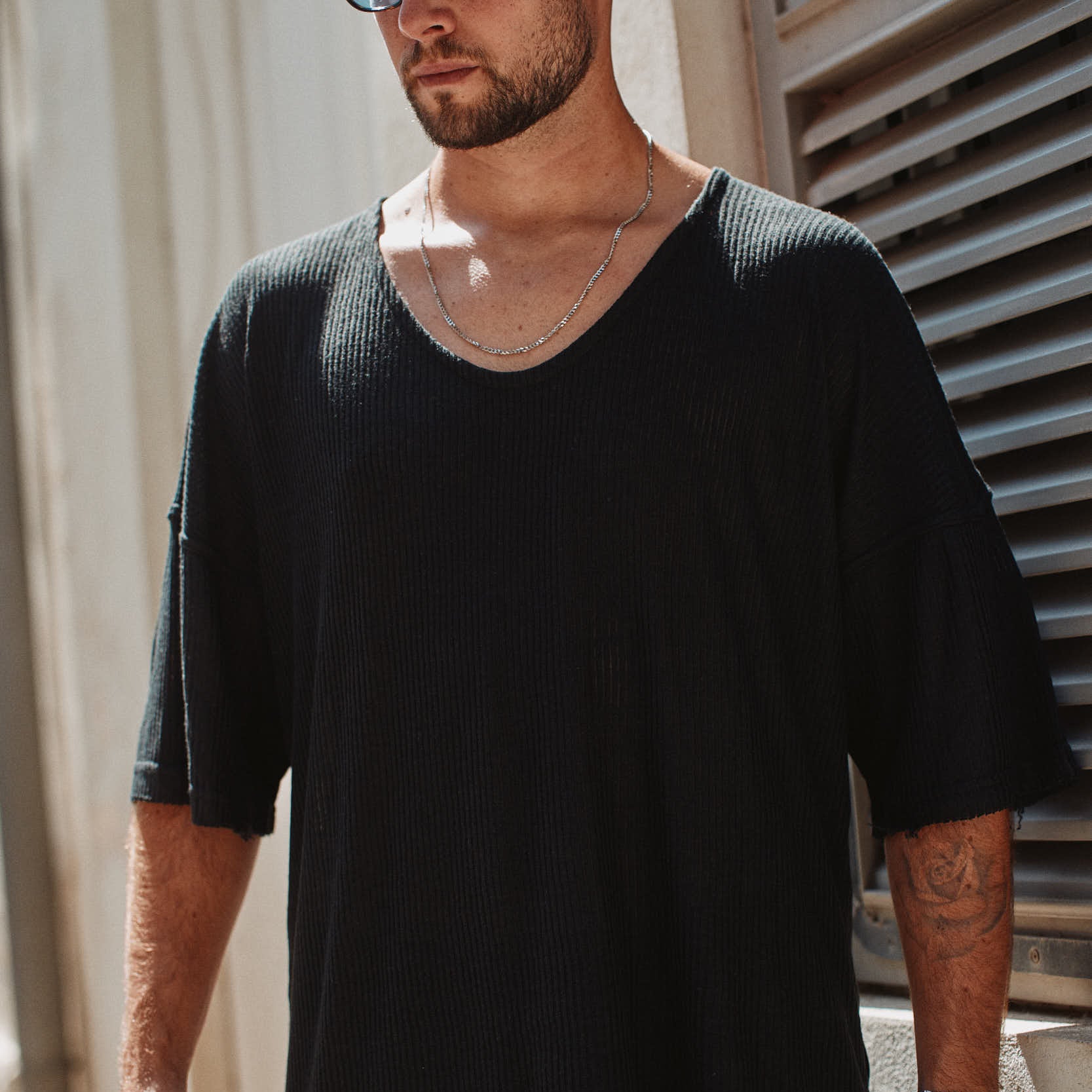 חולצת סאנטוריני חדש אוברסייז