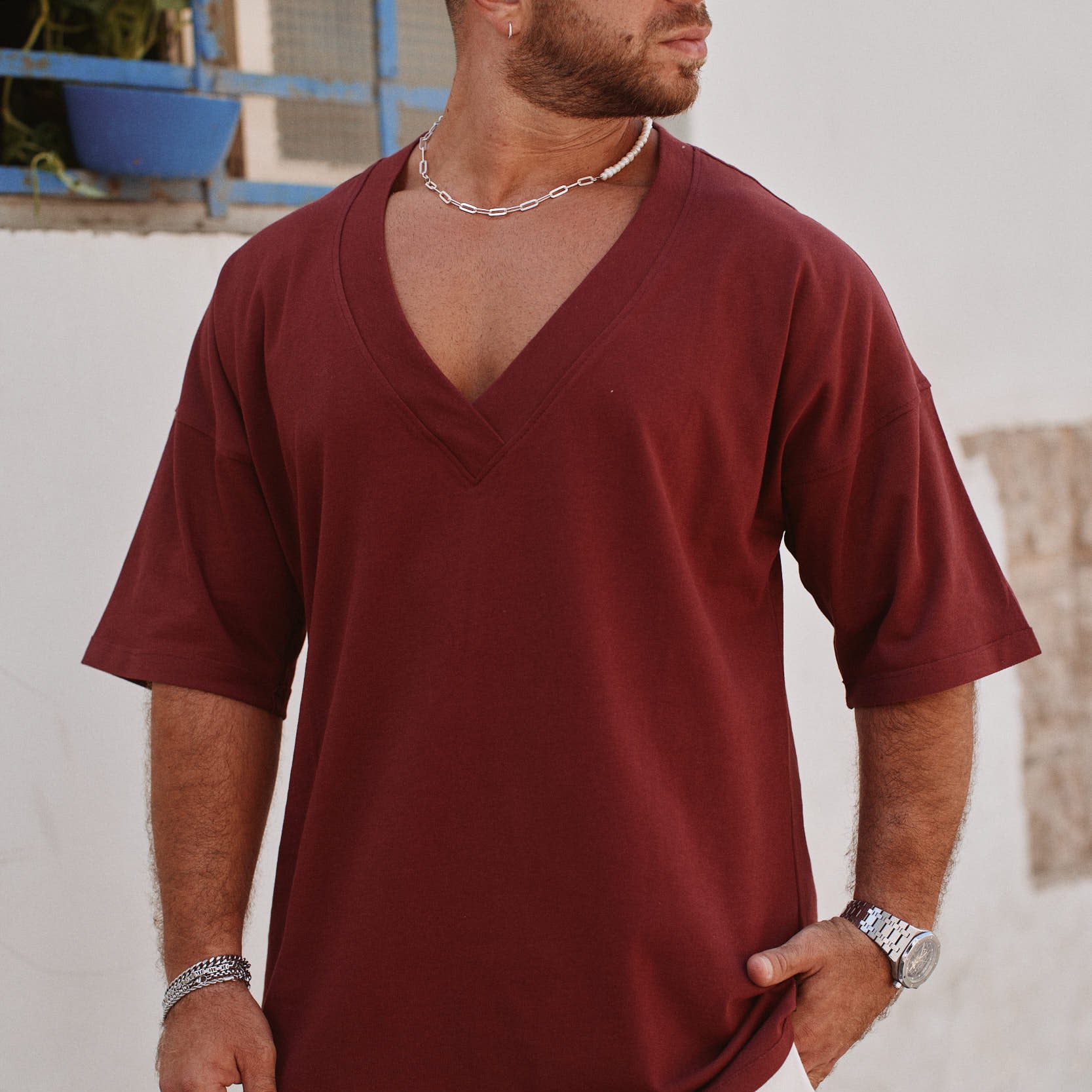 חולצת טסי אוברסייז כותנה