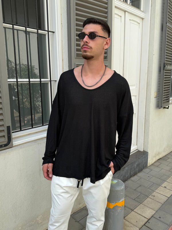 חולצת אקסטרה אוברסייז סאנטוריני