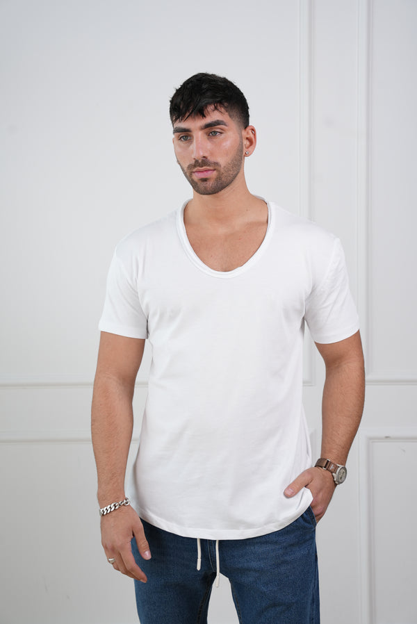 חולצת קומפקט צווארון פתוח