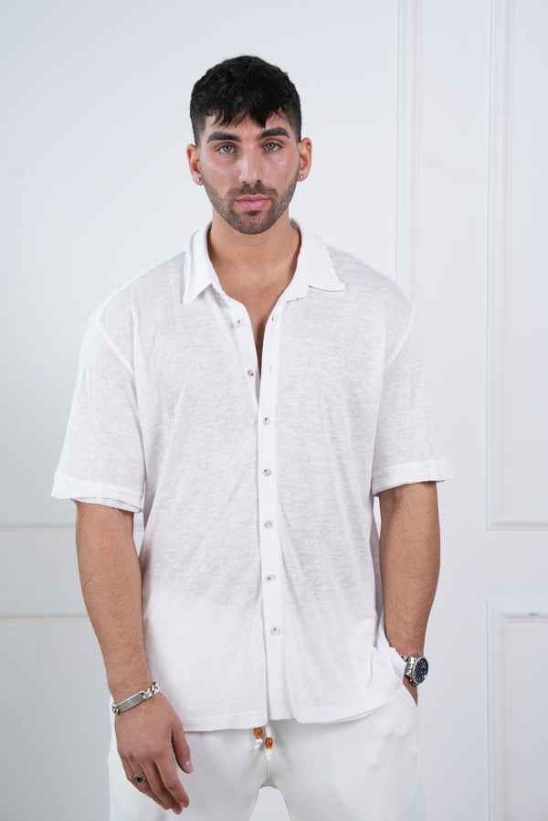 חולצה צוארון פשתן טינוס