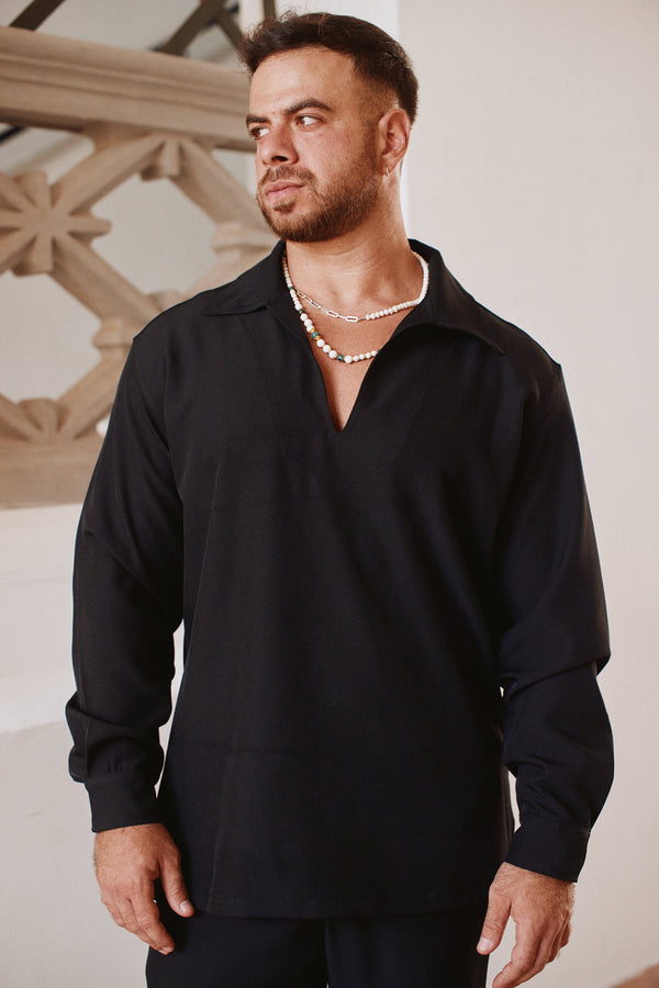 חולצת מיינגו אלגנט שחור